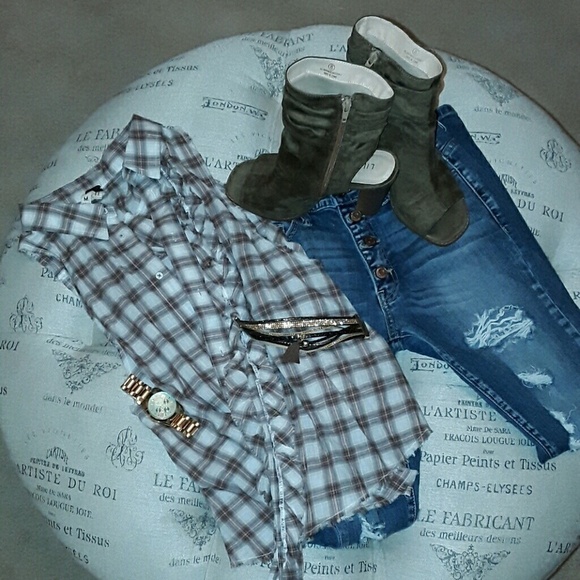 Free People sleeveless button-down top - Picture 1 of 4